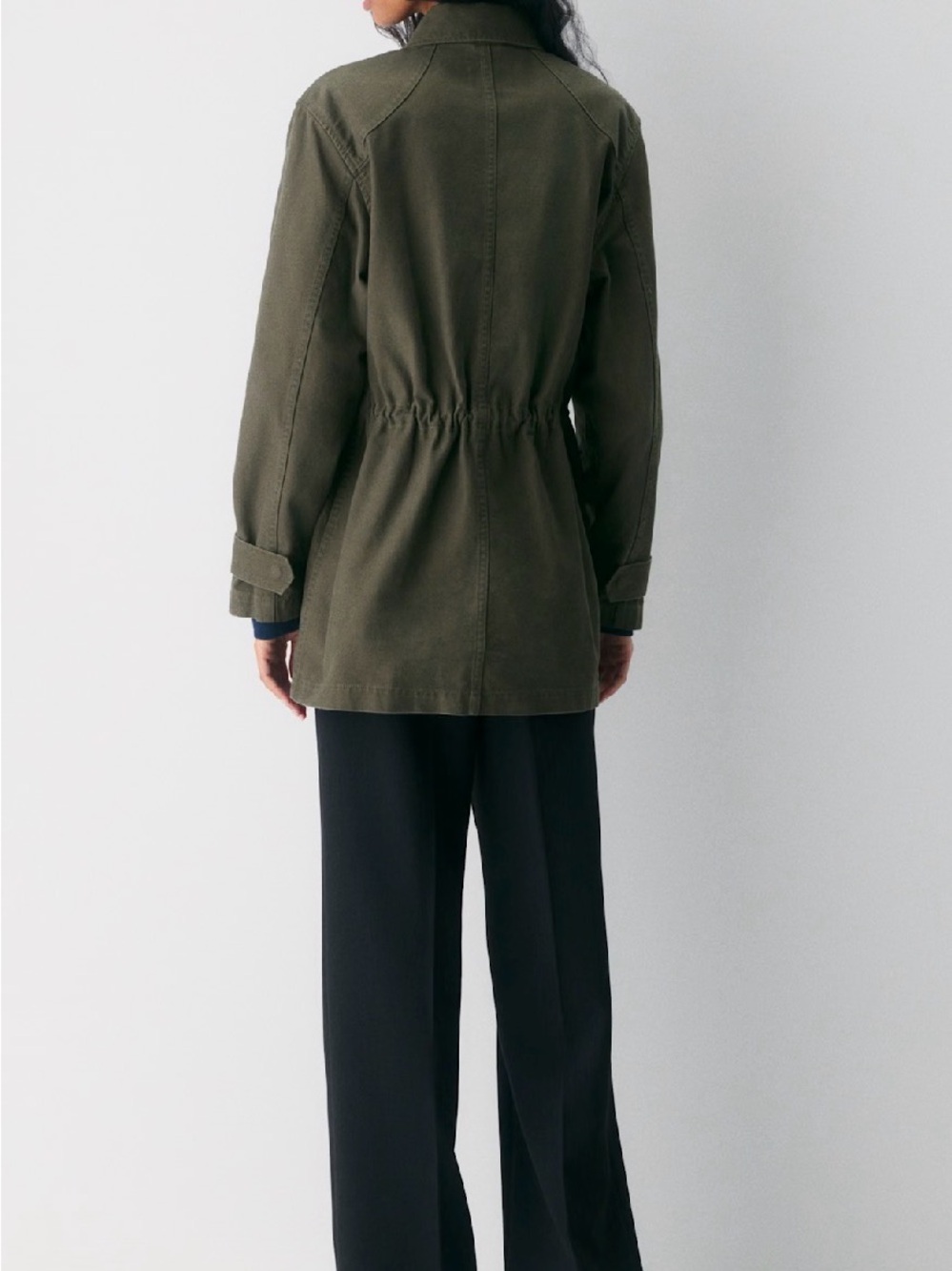 Aritzia Olive Green Utility Jacket with Front Flap Pockets - Picture 3 of 7